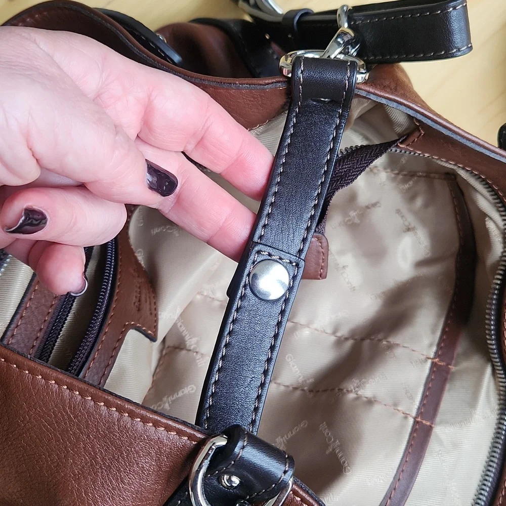 Gianni Conti Soft Italian Leather Crossbody Bag Hobo Satchel